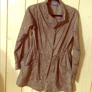 Vera wang Gray Snake skin Rain jacket